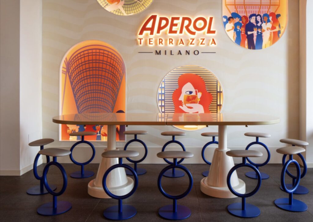 Terrazza Aperol, design by Vudafieri - Saverino Partners I, photo Santi Caleca