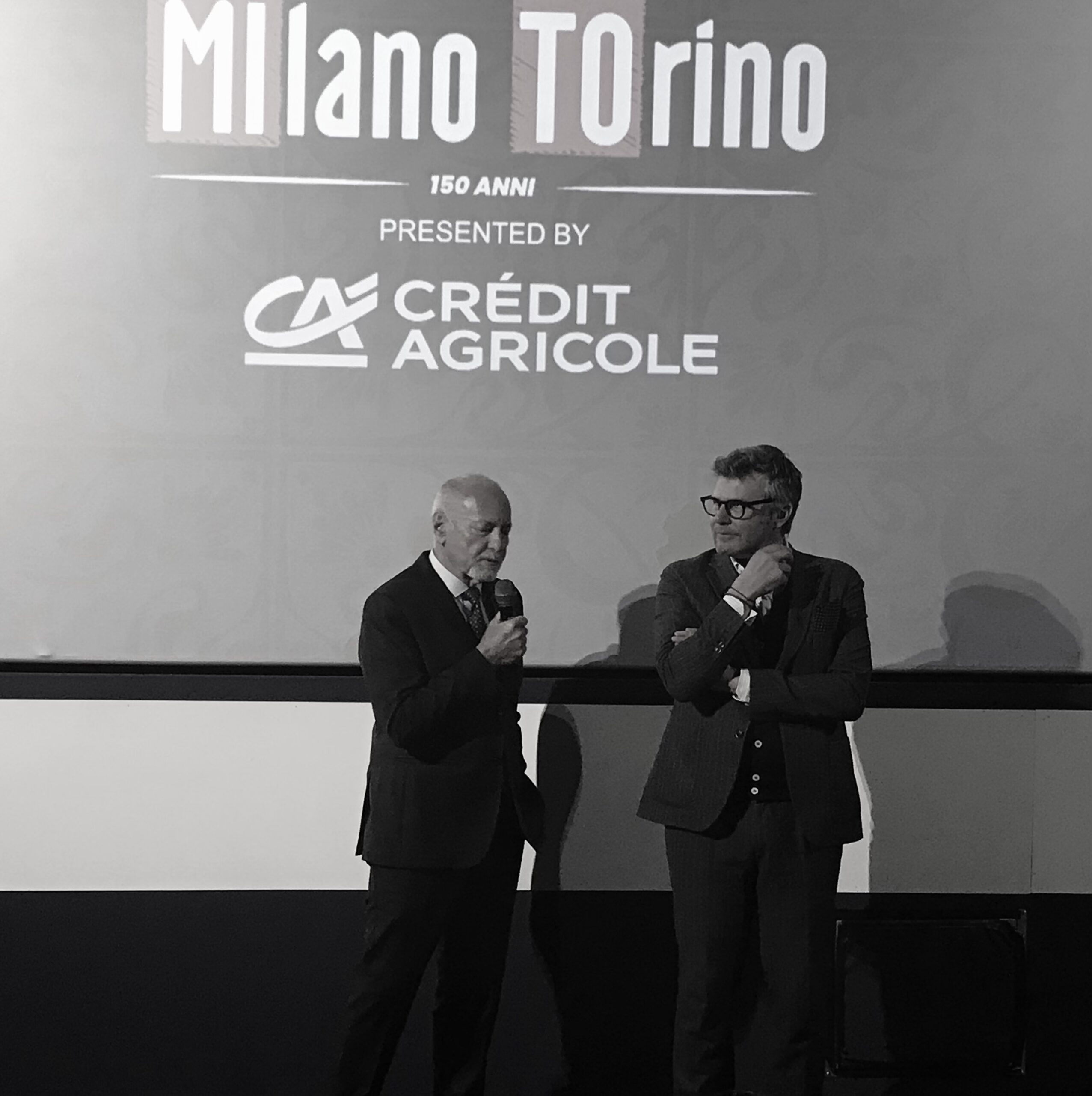 Torino, Cinema Massimo, &ldquo;Enzo Ghigo, presidente del Museo Nazionale del Cinema di Torino, e Paolo Bellino, AD e direttore generale di RCS Sport&rdquo; (photo credit Loredana Carena)